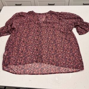 Woman's Dear John Sheer Multi-Colored Blouse Large